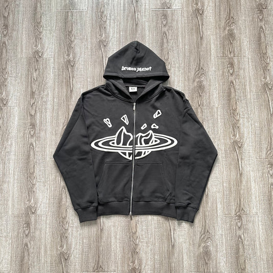 BPM Zip up Hoodie Black