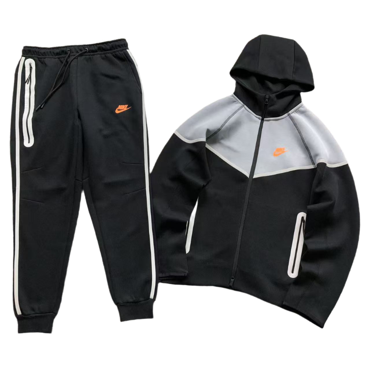 Tech Fleece Ash Grey/Orange Tick