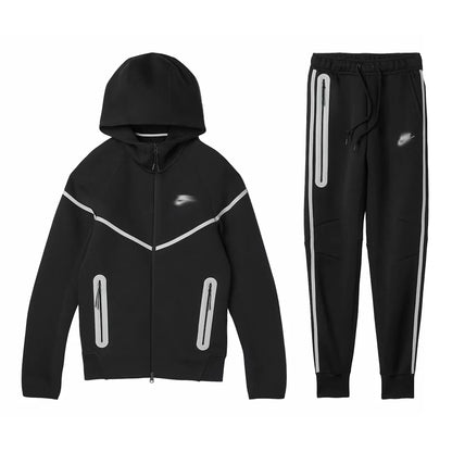 Tech Fleece Black Reflective Full Tracksuit