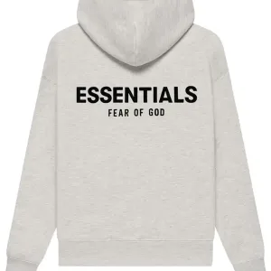 Fear Of God Essentials Hoodie Light Oatmeal Kids/jr Ss22