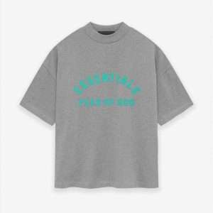 Fear Of God Essentials T-shirt Dark Heather Oatmeal Ss24