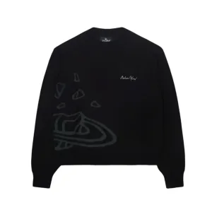 Broken Planet - Knit Sweater Midnight Black