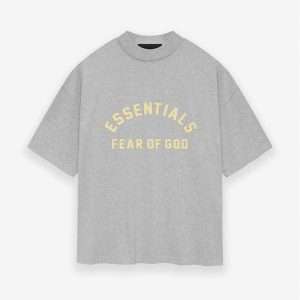 Fear Of God Essentials T-shirt Light Grey Oatmeal Ss24