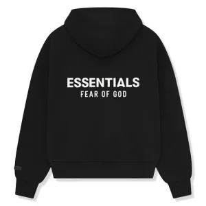 Fear Of God Essentials Classic Hoodie Jet Black FW24