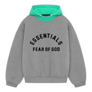 Fear Of God Essentials Hoodie Dark Heather Mint Leaf Ss24