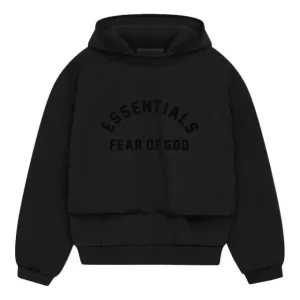 Fear Of God Essentials Hoodie Jet Black Ss24