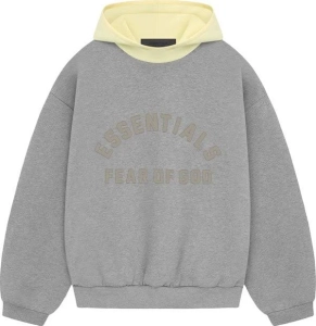 Fear Of God Essentials Hoodie Dark Heather Garden Yellow Ss24