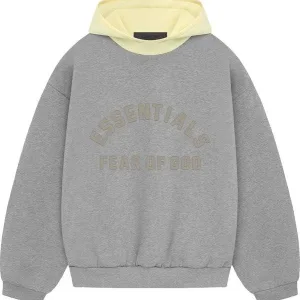 Fear Of God Essentials Hoodie Dark Heather Garden Yellow Ss24